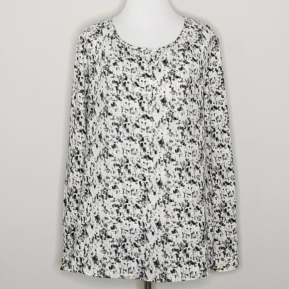 Cabi Shattered Print Long Sleeve Blouse M - Picture 1 of 8